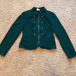 Loft peplum denim jacket